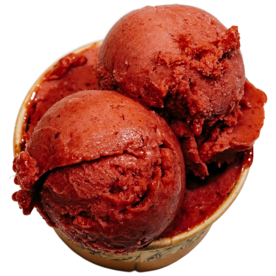 Helado de Sorbeto de Frutos Rojos — Vegano